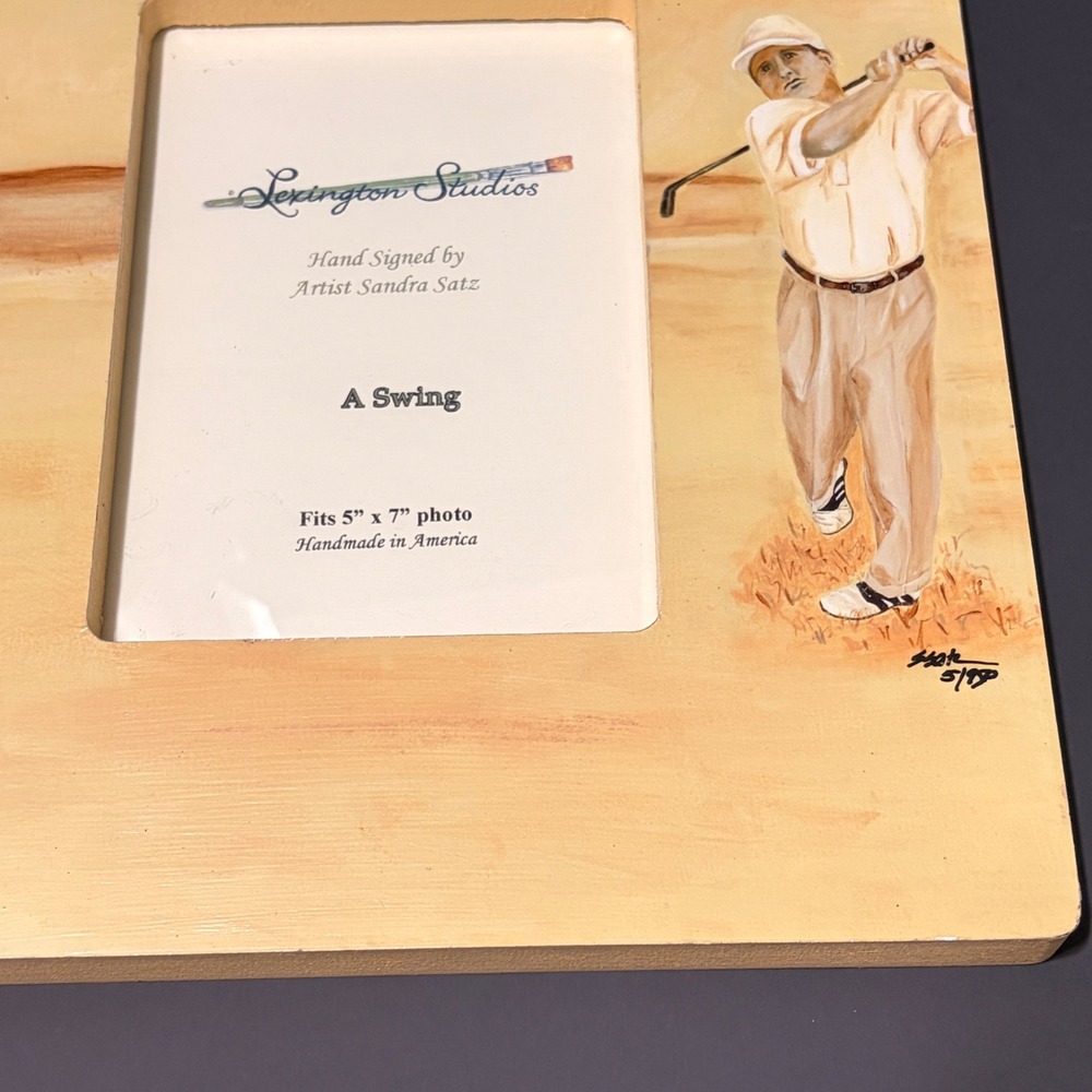 Lexington Studios Sandra Satz A Swing Golf Wood Picture Frame 5x7 Bill Campbell - Picture 10 of 16